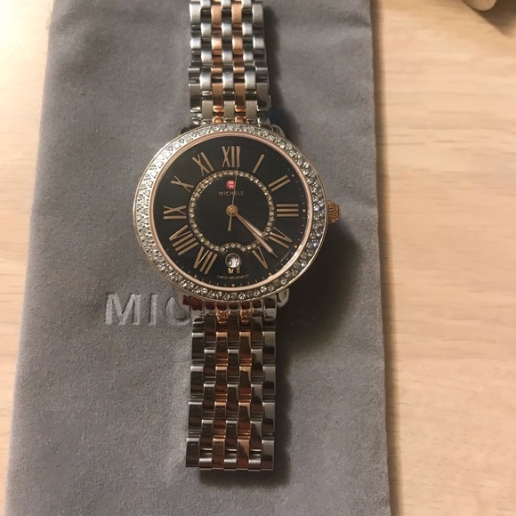 Michele Serein Mid Diamond Two-Tone Rose Gold - Picture 4 of 8